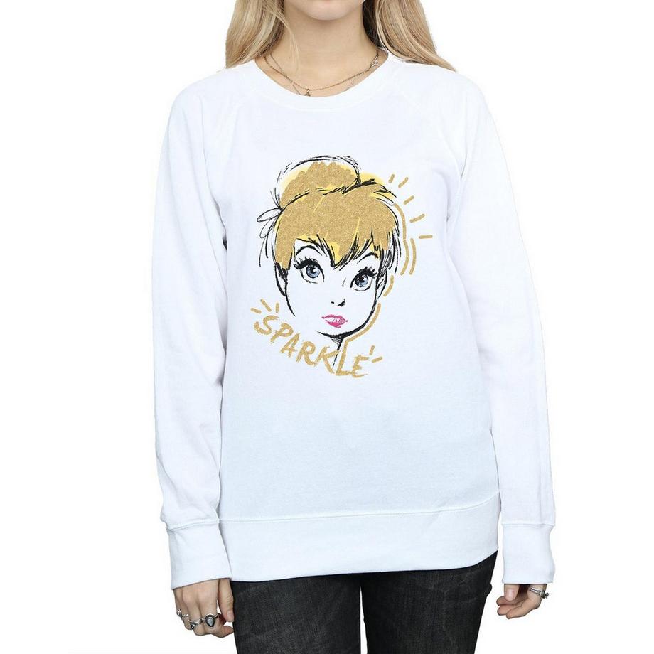 Disney Tinkerbell Sparkle Sweatshirt Col Rond  