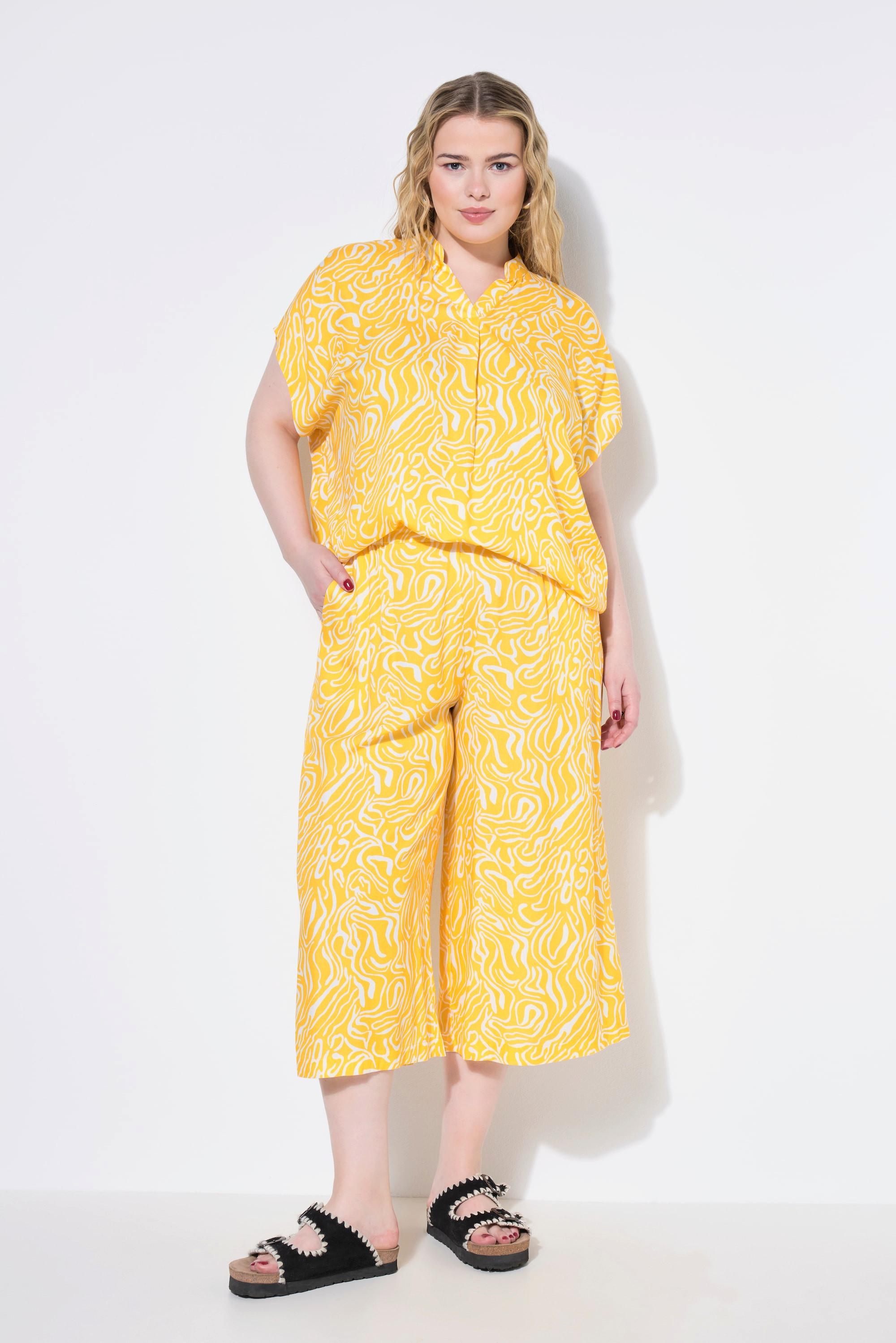 Studio Untold Jupe-culotte Wide Legs imprimé vagues  