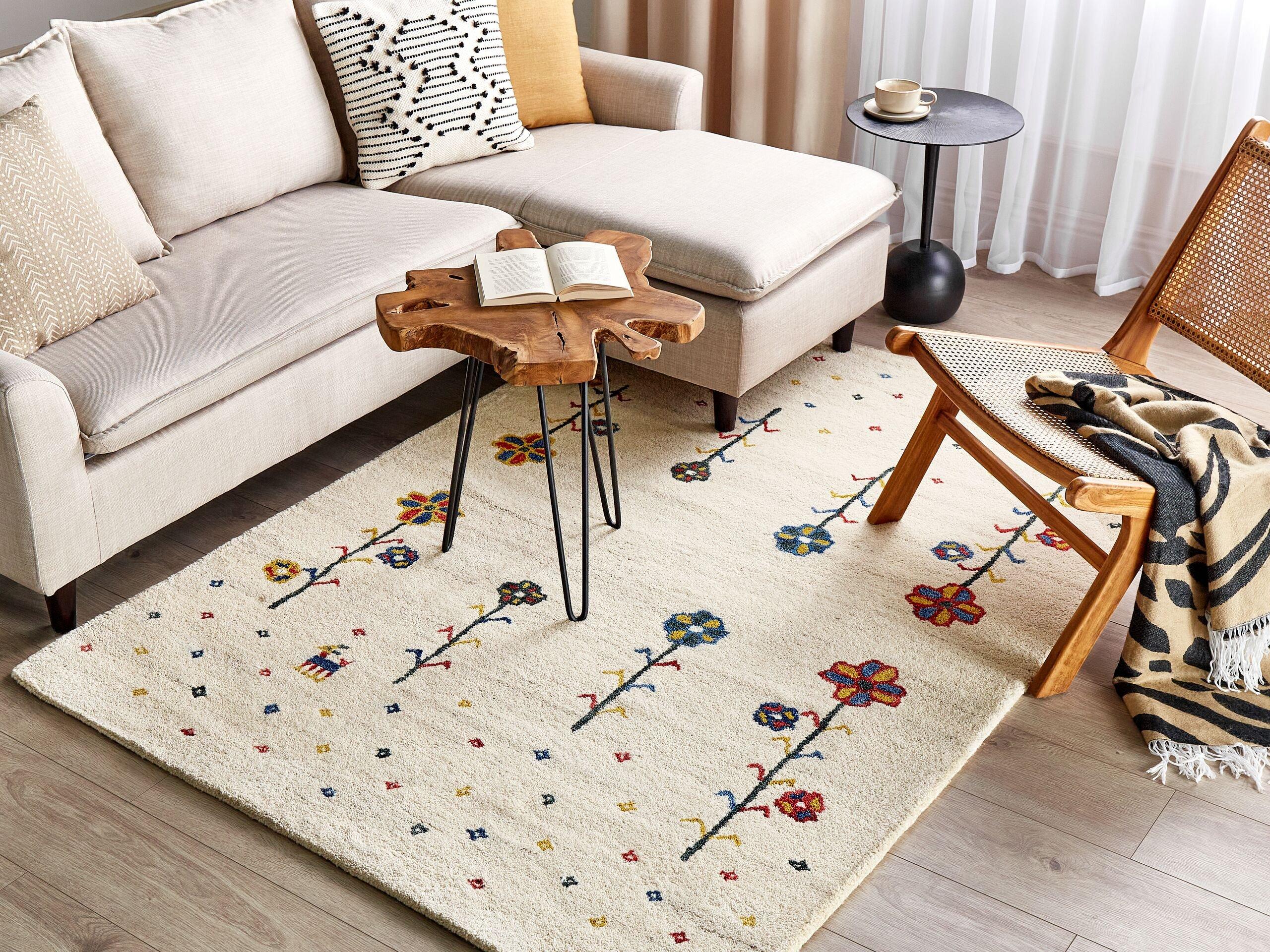 Beliani Tapis en Laine Boho HUSUNLU  