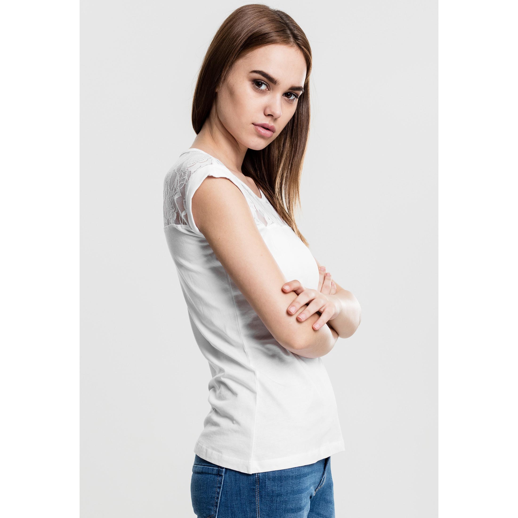 URBAN CLASSICS  t-hirt urban claic top lace 