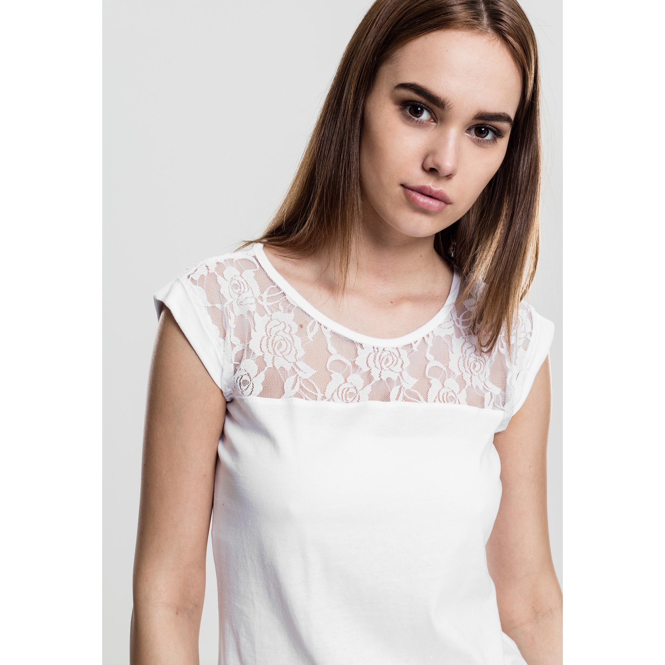 URBAN CLASSICS  t-hirt urban claic top lace 