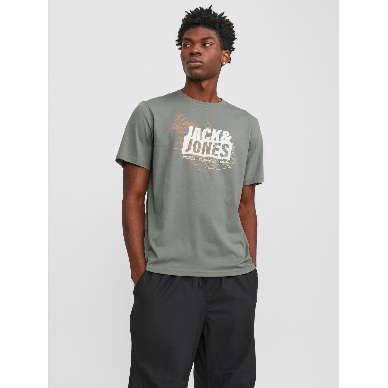 JACK & JONES  T-Shirt Map Logo 