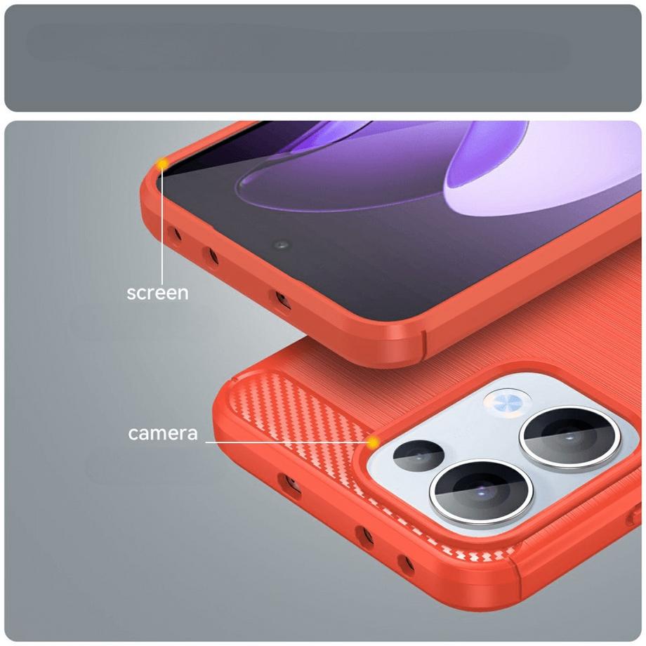 Cover-Discount  OPPO Reno13  - Cover in look metallo carbonio 