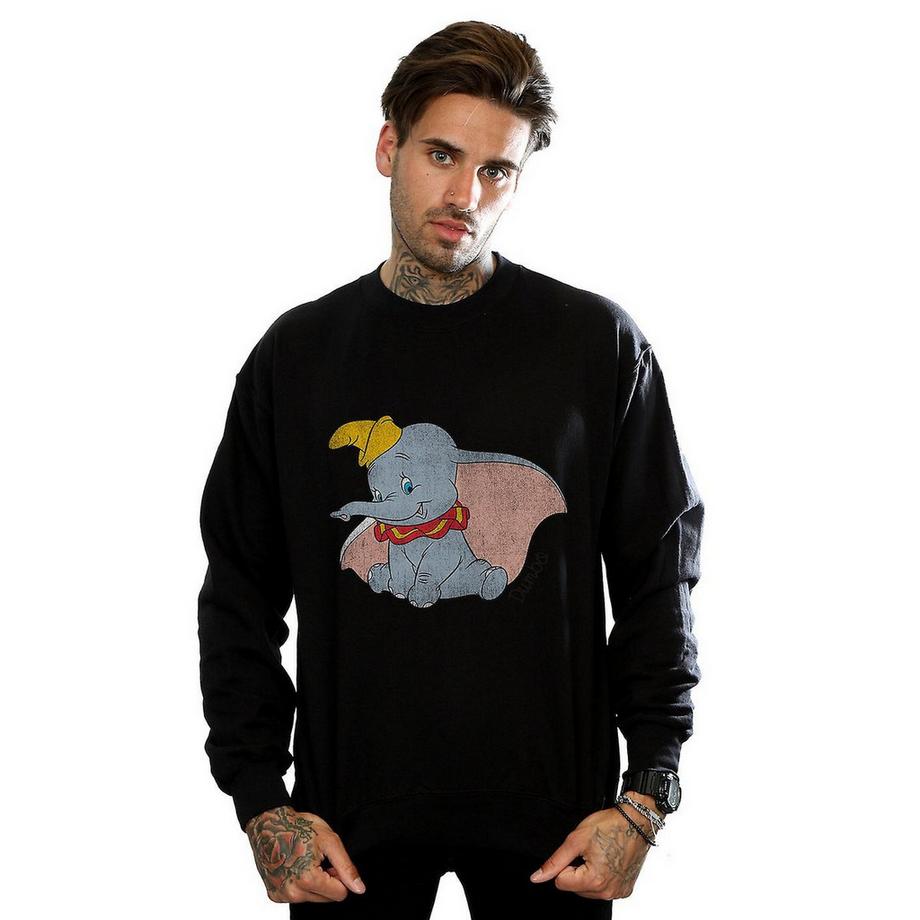 Disney Dumbo Imprimé Graphique Col Rond Sweatshirt  