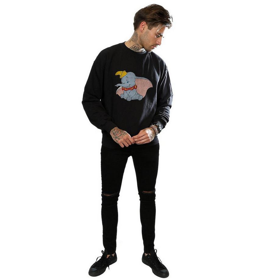 Disney Dumbo Imprimé Graphique Col Rond Sweatshirt  