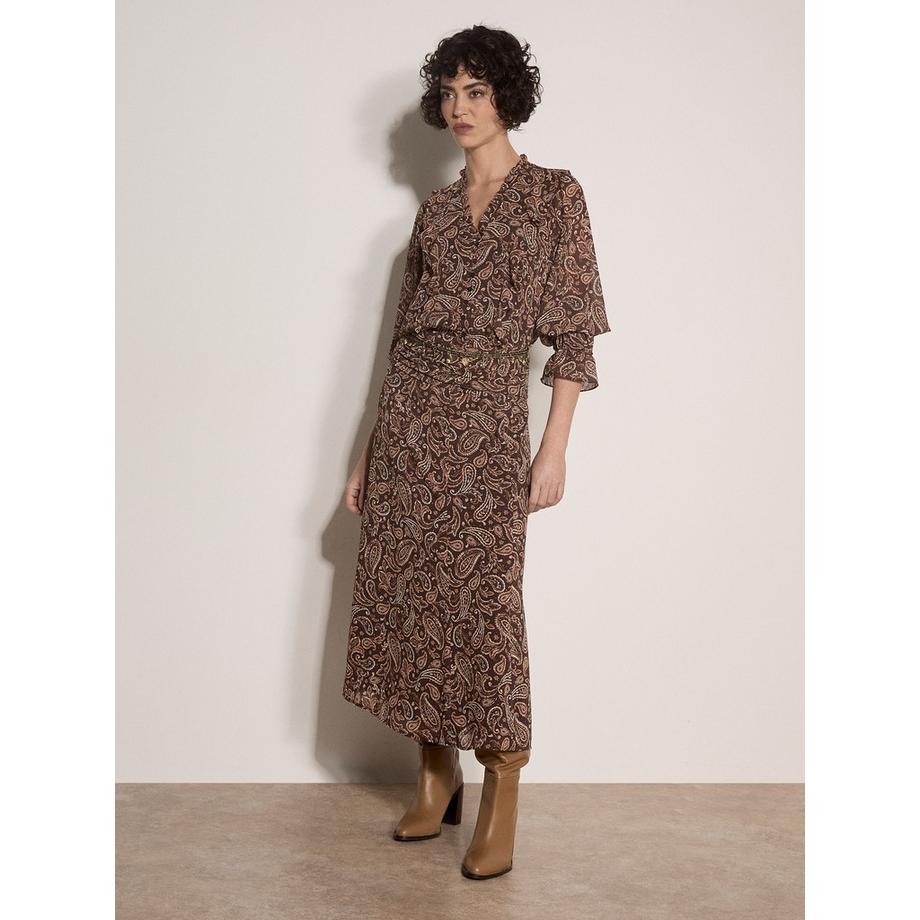 APRICOT Blouse en mousseline à motif paisley avec volants  