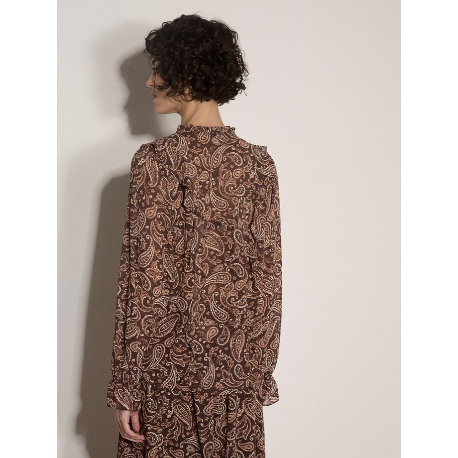 APRICOT Blouse en mousseline à motif paisley avec volants  