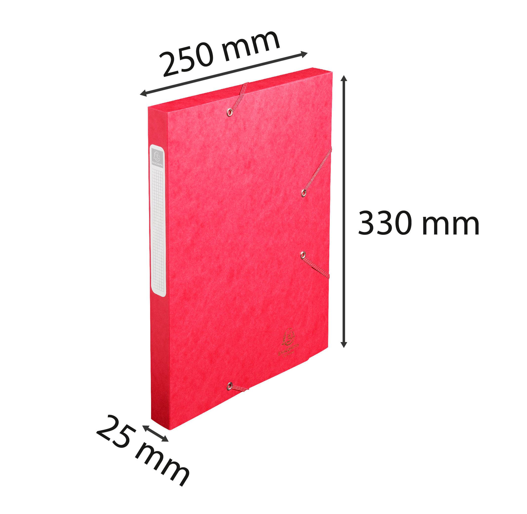 Exacompta Boite de classement Cartobox Dos 25mm Carte lustrée - A4 x 25  