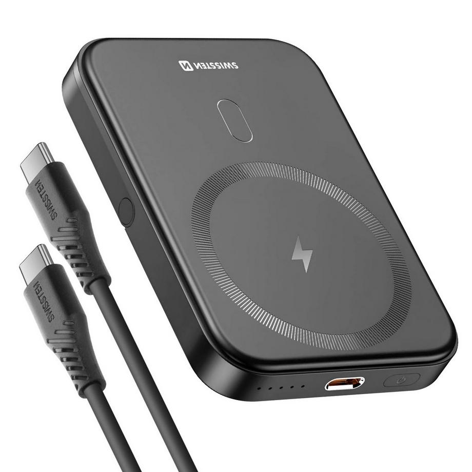 SWISSTEN  Powerbank MagSafe 5000mAh Swissten Noir 
