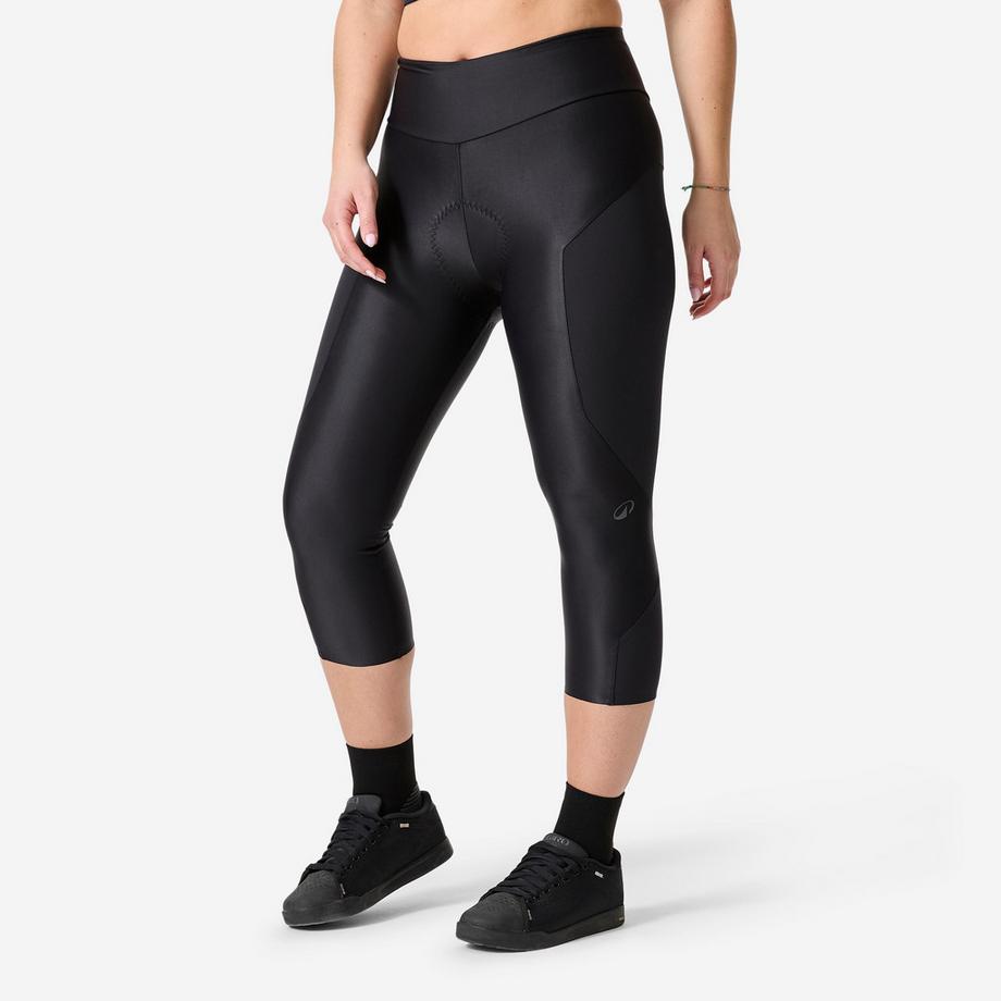 Pantalon 3/4 cycliste femme VTT polyamide