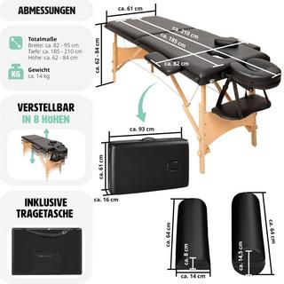 Tectake Ensemble de table de massage Freddi avec rouleaux de massage  