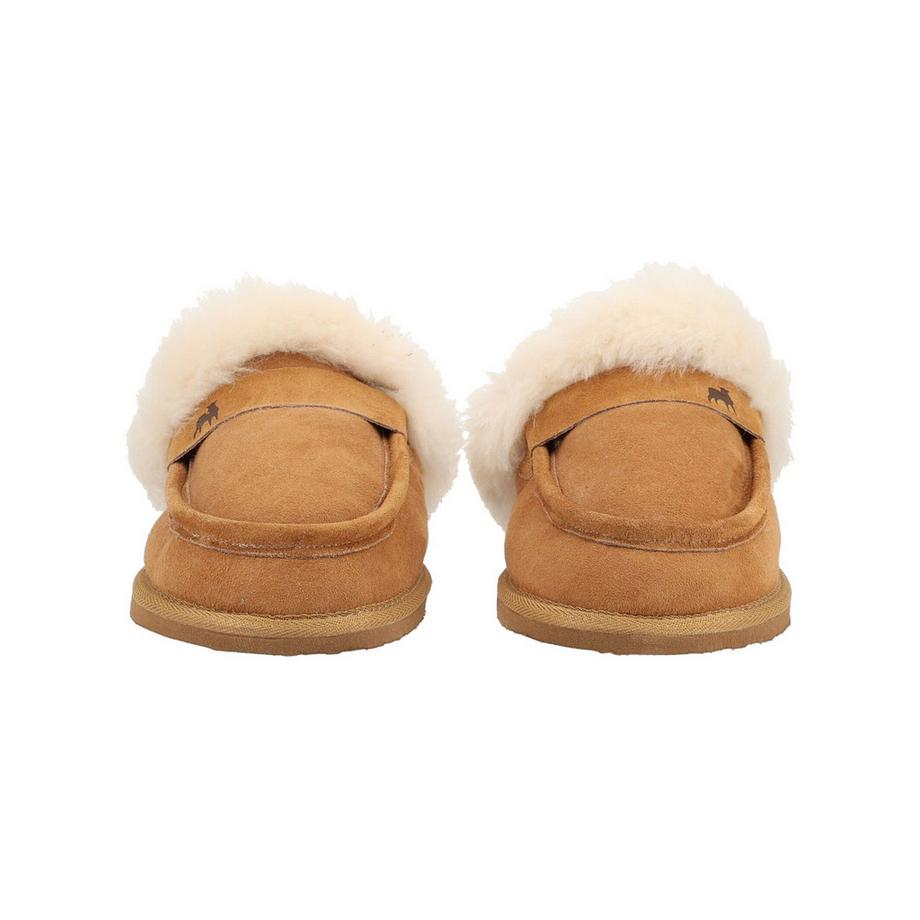 Shepherd Hausschuh mit Veloursleder-Optik und offener Ferse  