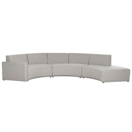 Beliani Halbrundes Sofa aus Leinen Modern BOLEN  