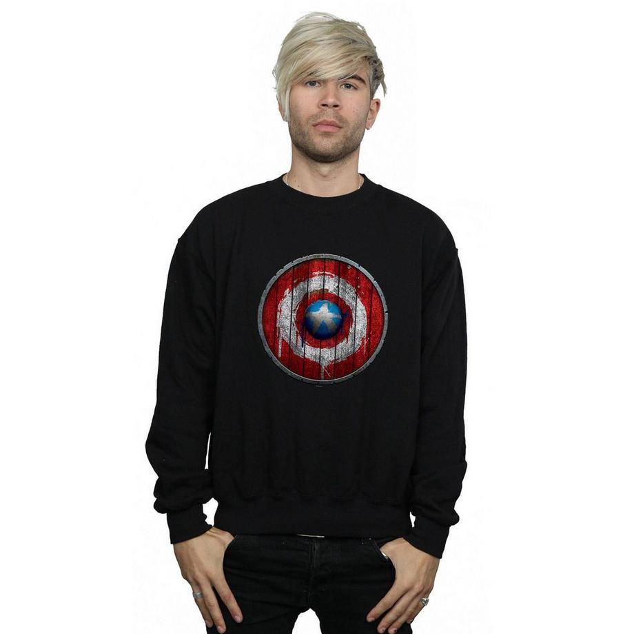 MARVEL Captain America Distressed Shield Felpa  