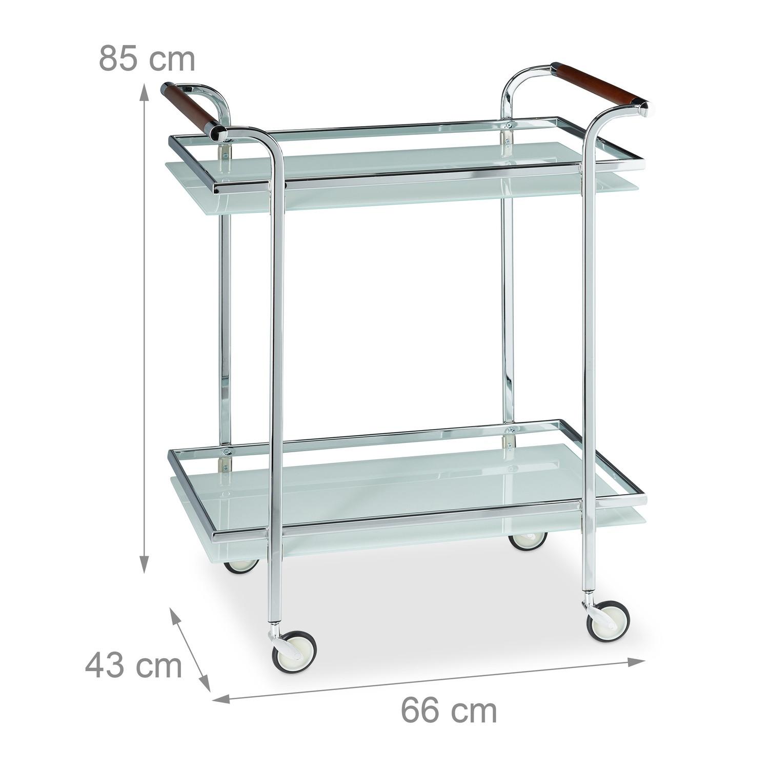 B2X Servierwagen aus Milchglas  