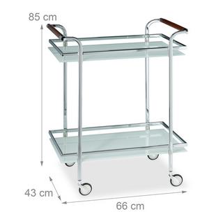 B2X Servierwagen aus Milchglas  