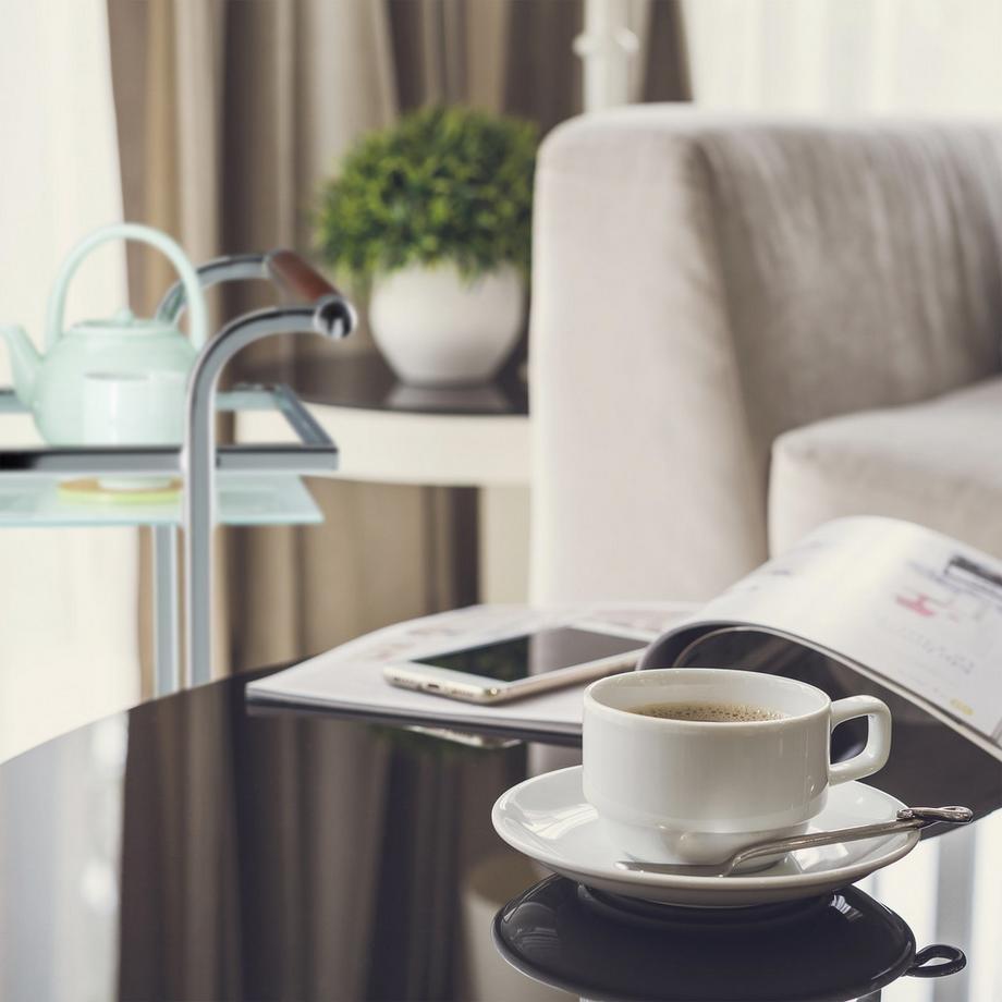 B2X Servierwagen Milchglas  