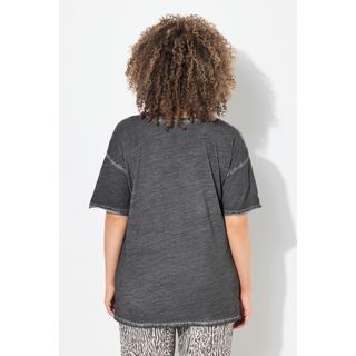 Ulla Popken T-Shirt Oversize Taschino con Ruche  