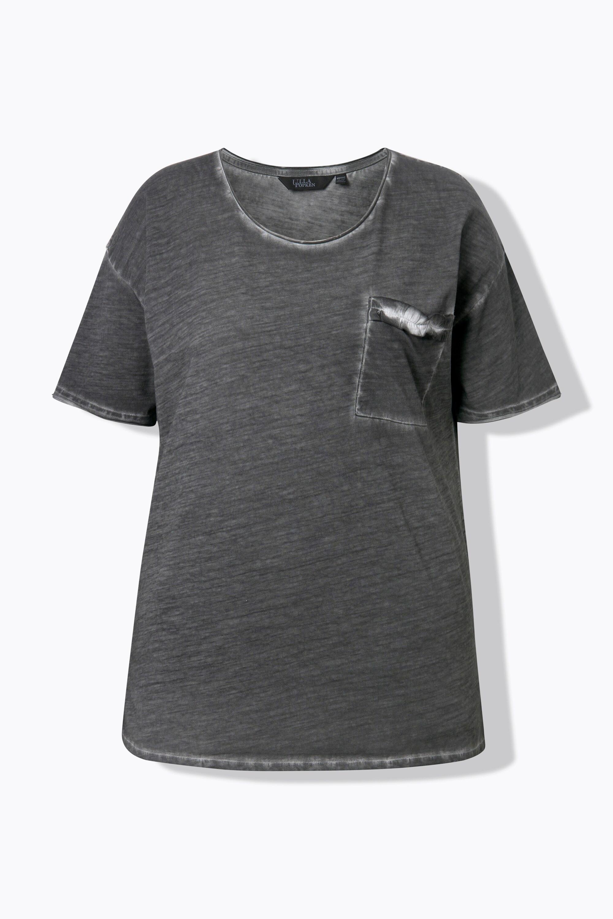 Ulla Popken T-Shirt Oversize Taschino con Ruche  