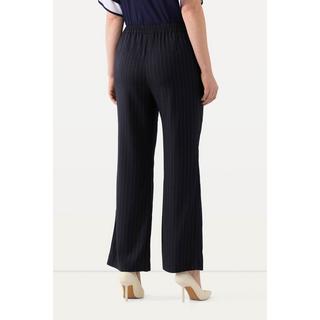 Ulla Popken Pantalon de tailleur Fines Rayures Taille Confortable Jambe Droite  