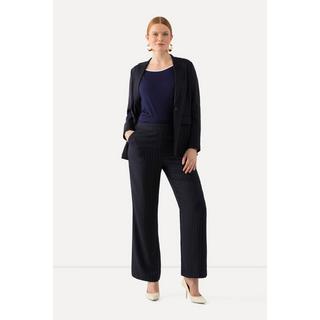 Ulla Popken Pantalon de tailleur Fines Rayures Taille Confortable Jambe Droite  