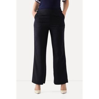 Ulla Popken Pantalon de tailleur Fines Rayures Taille Confortable Jambe Droite  