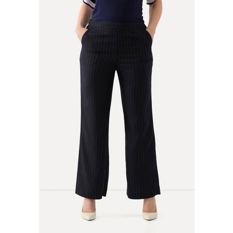 Ulla Popken Pantalon de tailleur Fines Rayures Taille Confortable Jambe Droite  