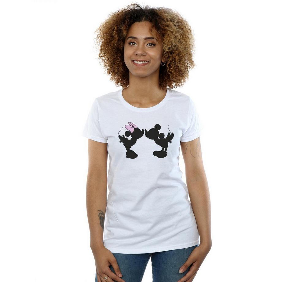 Disney Mickey et Minnie Silhouette Baiser T-Shirt  