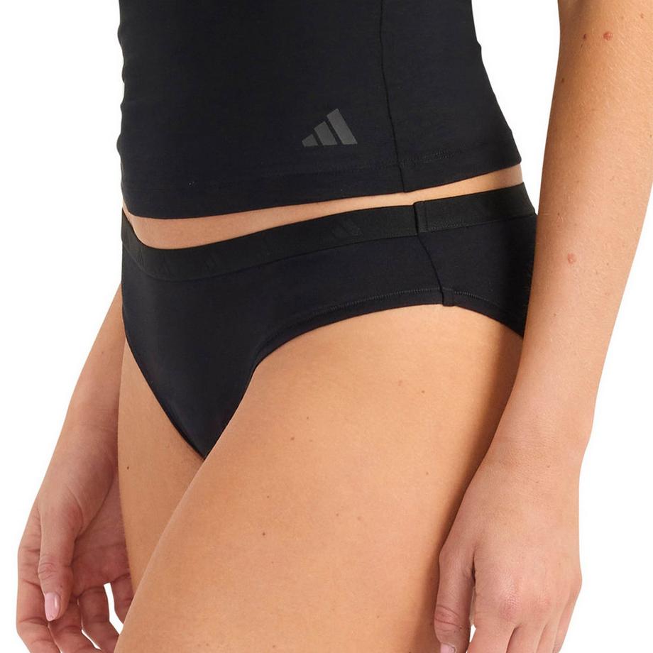 adidas Slip Bikini Taille Basse Coton Stretch Sport Active Essentials 3 Pack  