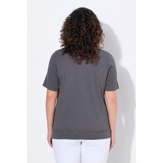 Ulla Popken T-shirt Classic Cactus Bordi Arrotolati Scollo Rotondo Maniche Corte  