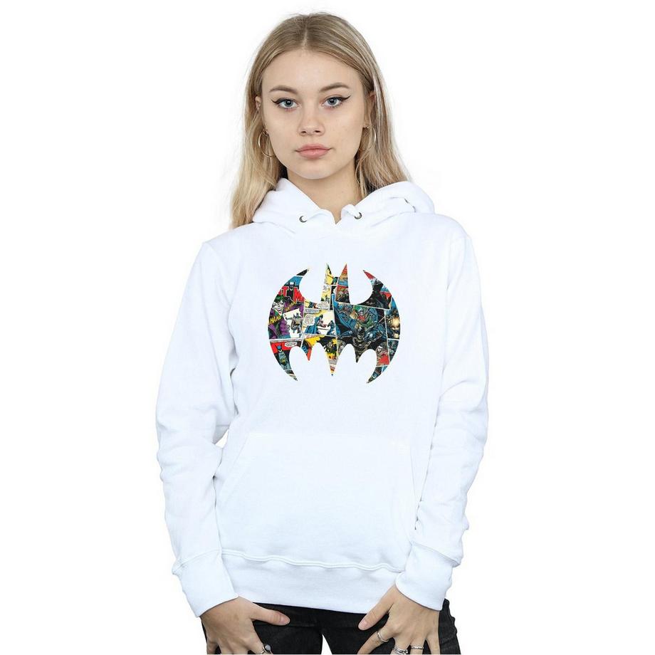 DC COMICS Batman Comic Logo Felpa con Cappuccio  