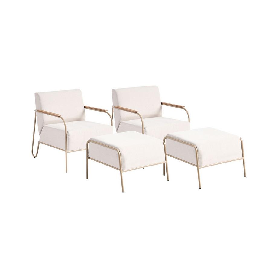 Gartenstuhl 2er Set aus Stahl  NIMIS
