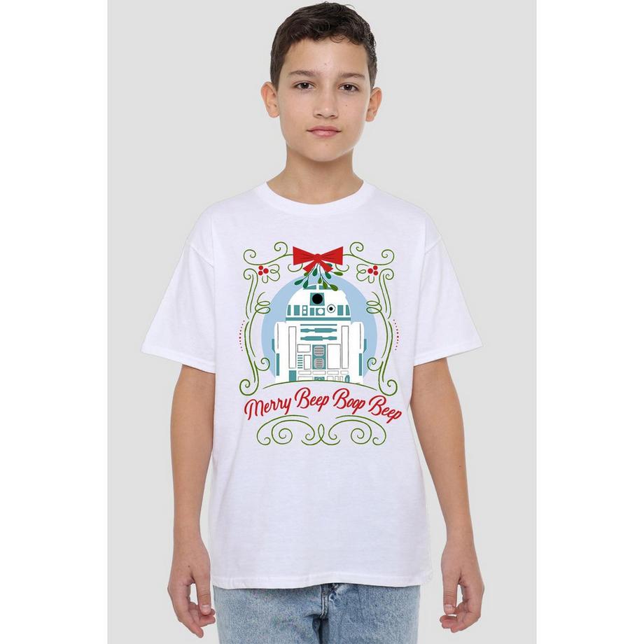 STAR WARS  Merry Beep Boop Beep TShirt  weihnachtliches Design 