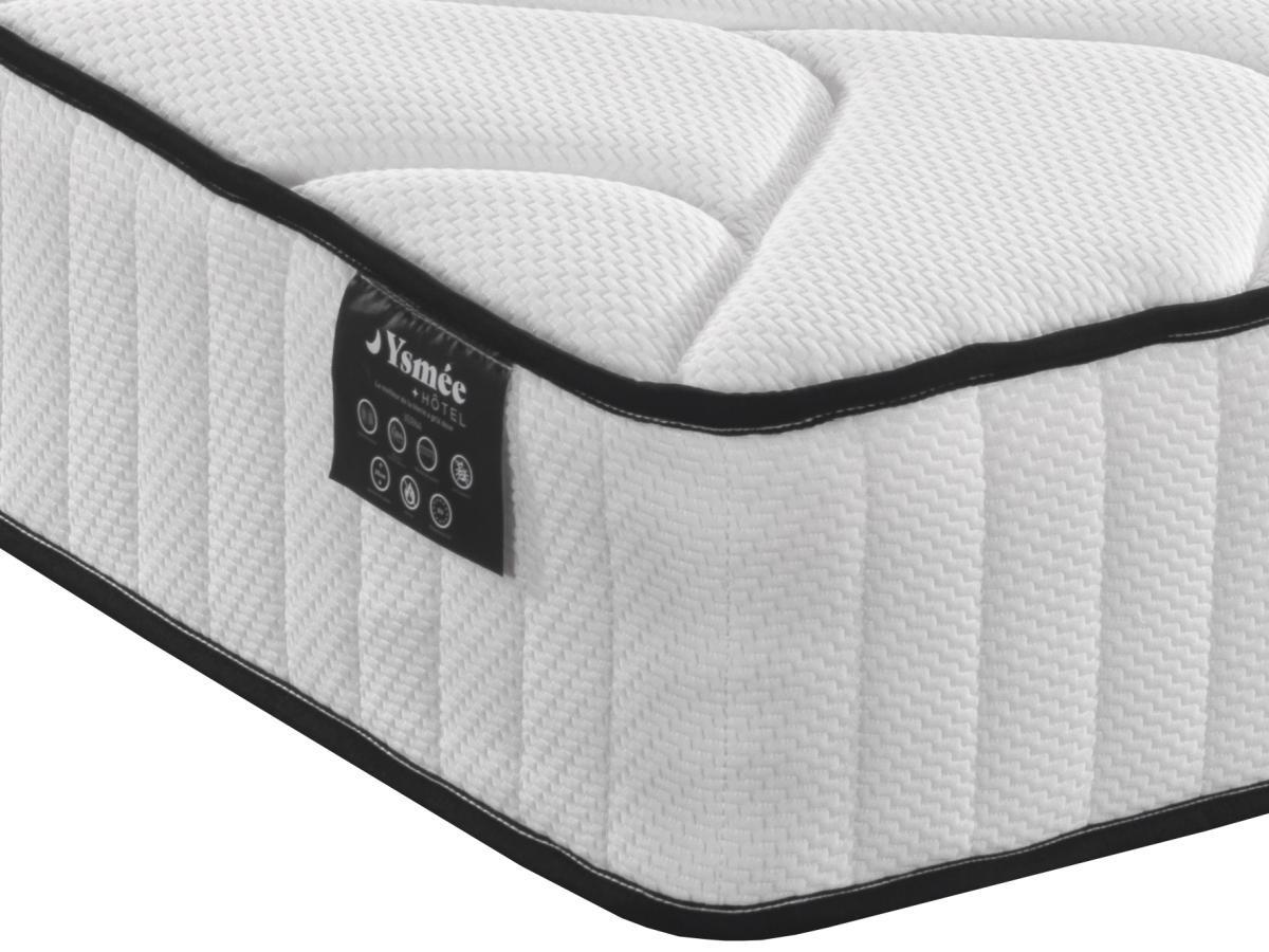 Ysmée Hôtel Matelas 160 x 200 cm anti-feu ressorts ensachés 5 zones et mémoire de forme ép.25cm - VERNA de YSMÉE HÔTEL  