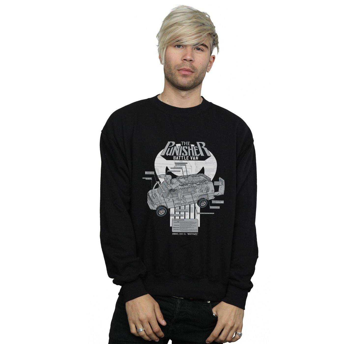 MARVEL  The Punisher Battle Van Breakdown Sweatshirt 