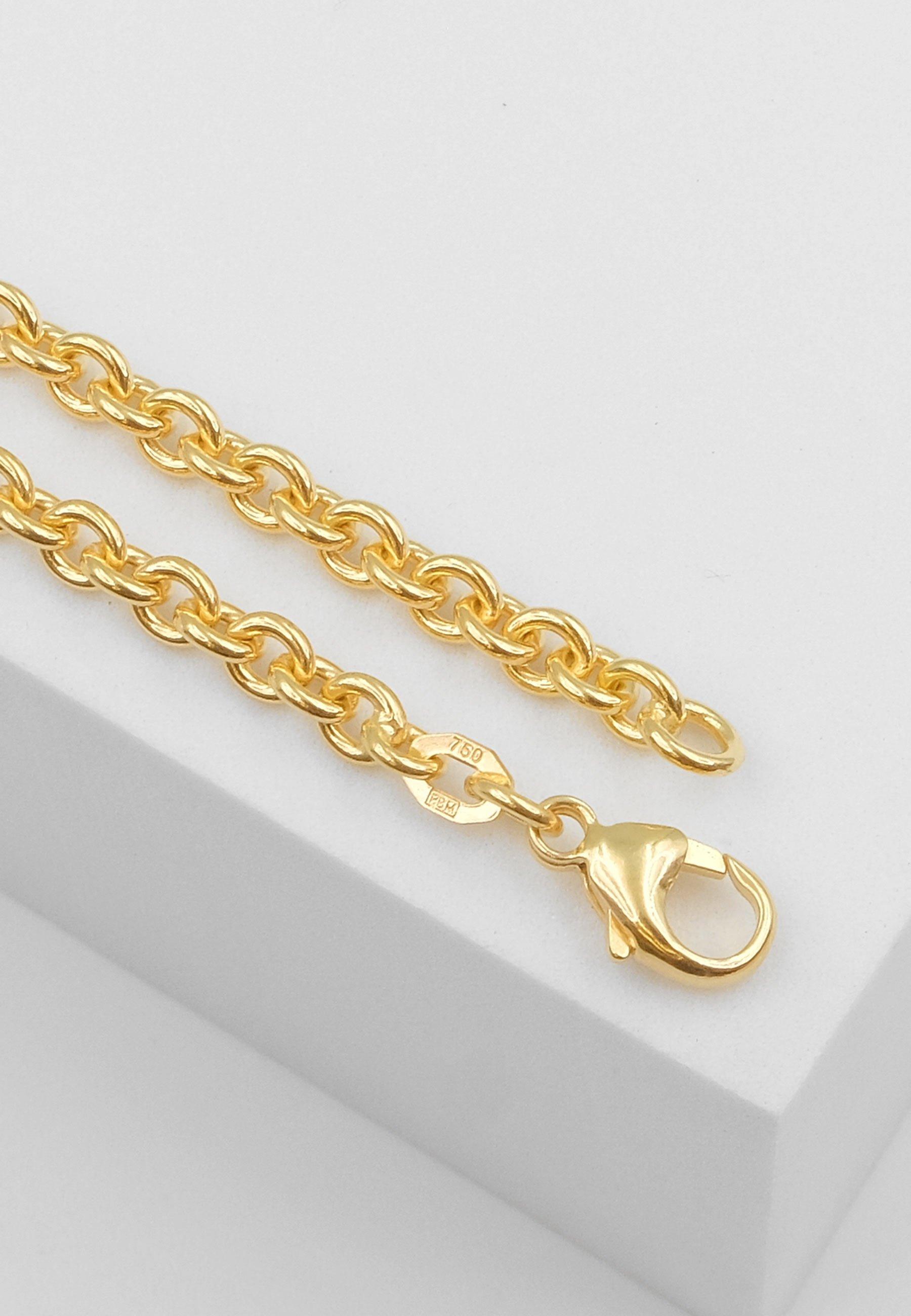 MUAU Schmuck  Collier Rundanker Gelbgold 750, 3.1mm, 50cm 