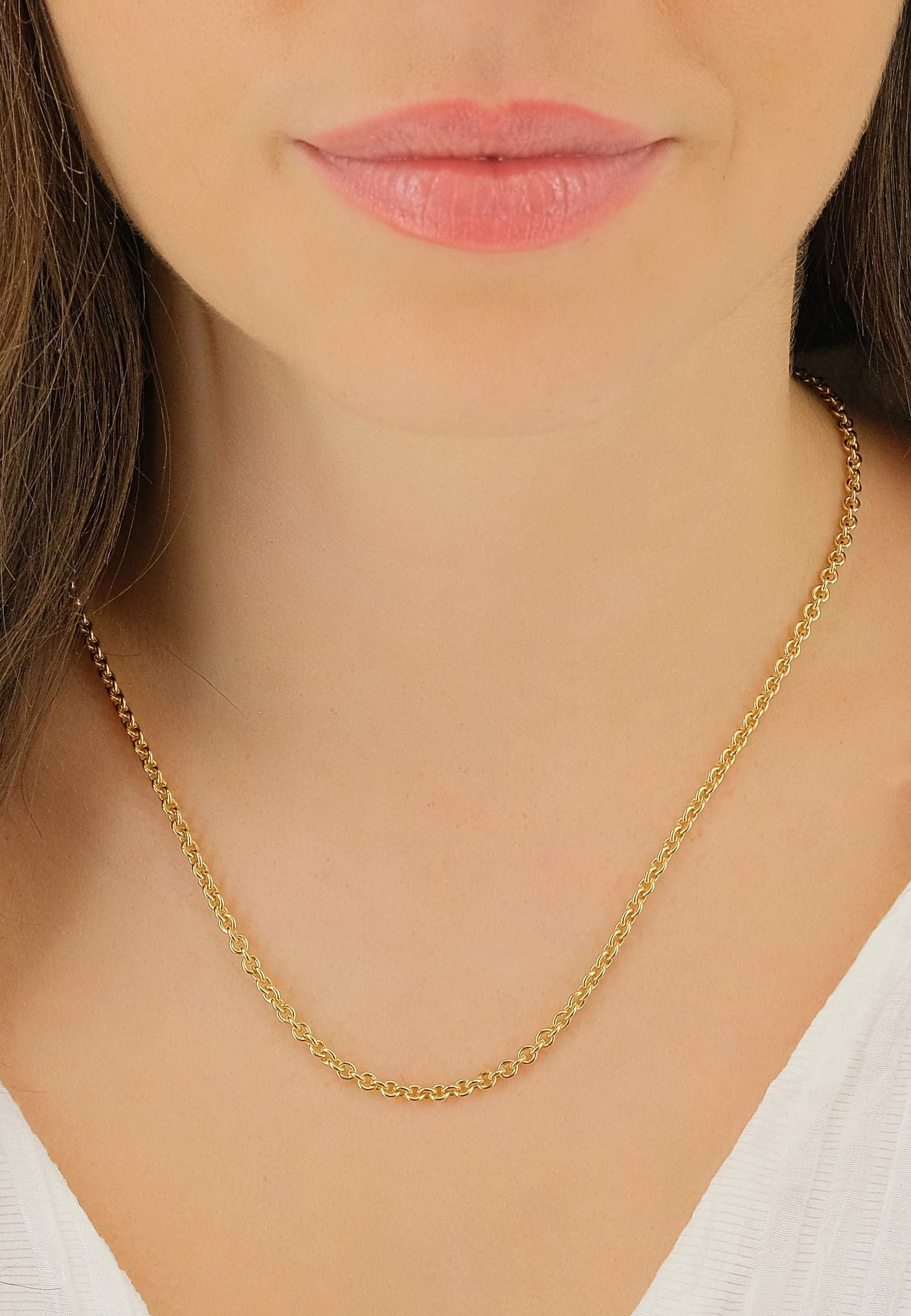 MUAU Schmuck  Collier Rundanker Gelbgold 750, 3.1mm, 50cm 