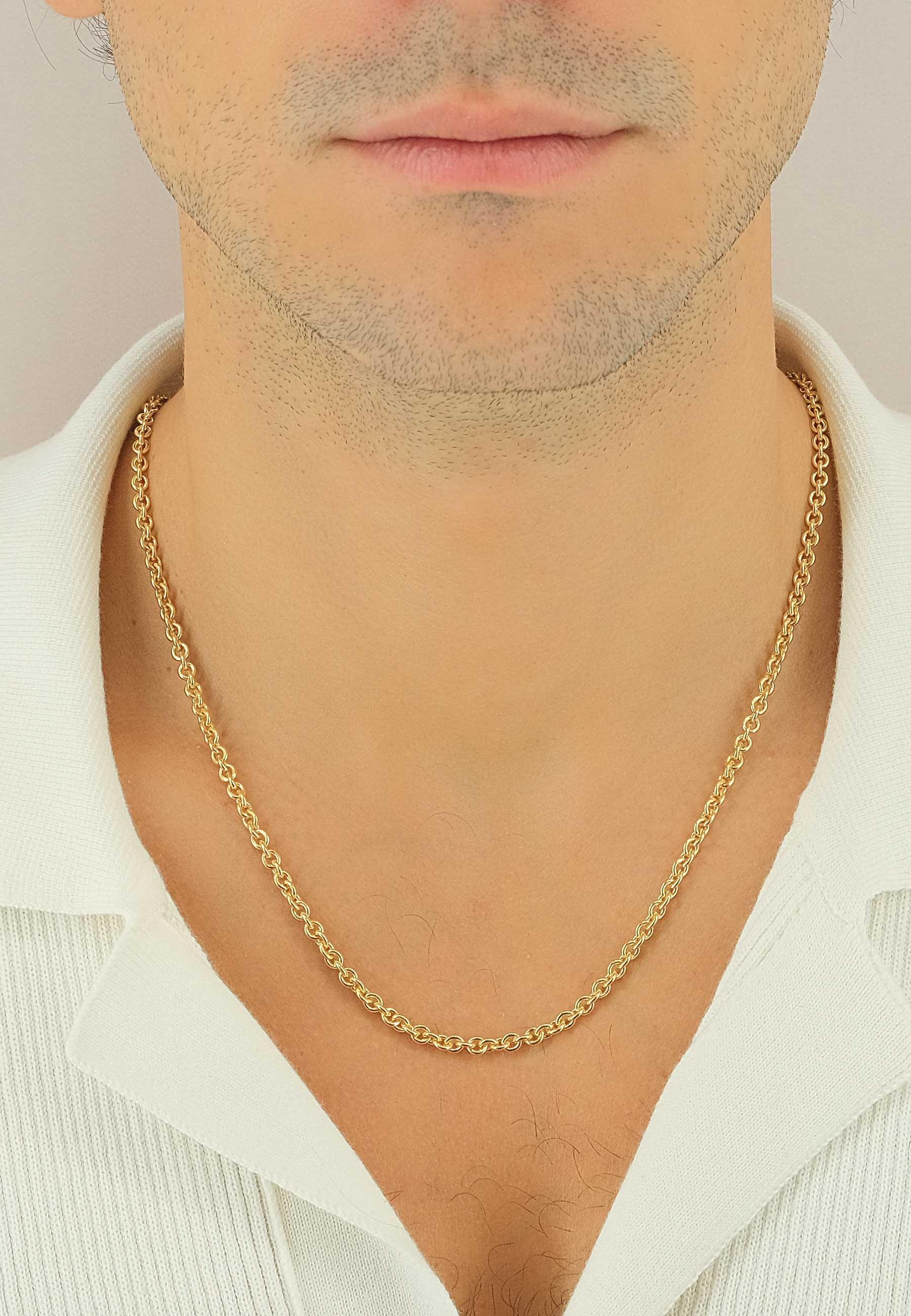 MUAU Schmuck  Collier Rundanker Gelbgold 750, 3.1mm, 50cm 