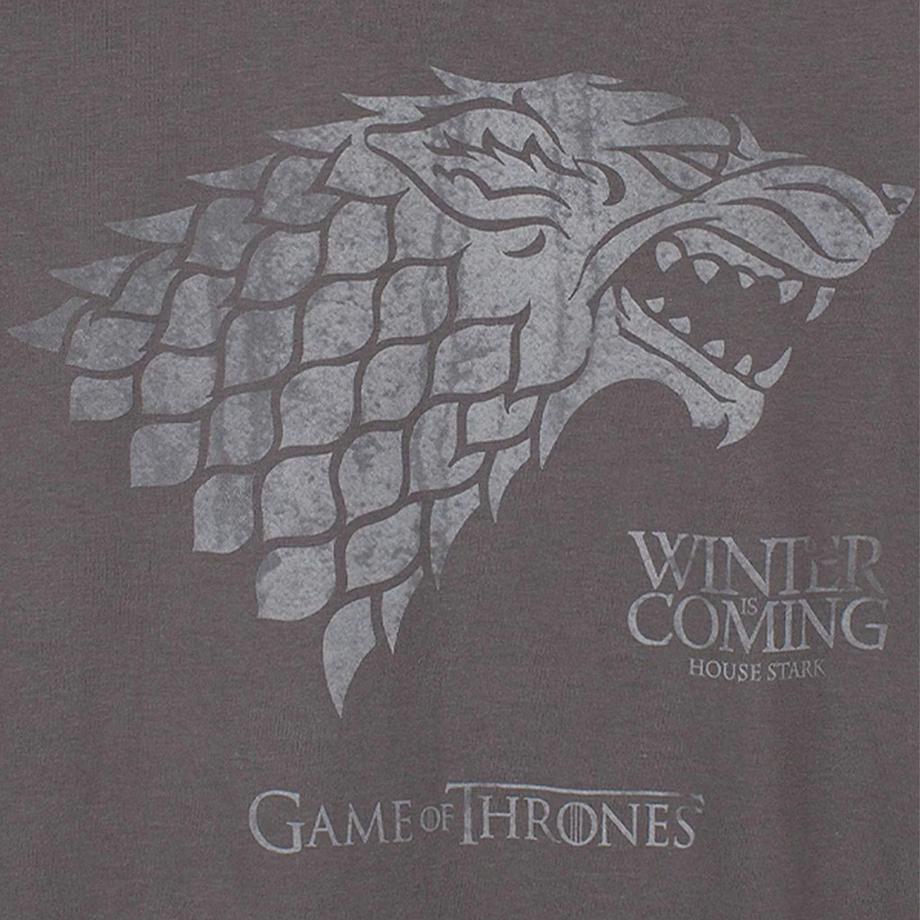 Game of Thrones Winter Is Coming Direwolf Print T-Shirt  