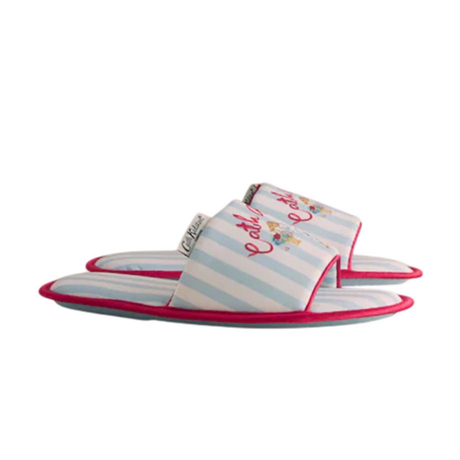 Cath Kidston Chaussons rayés à motif chien  