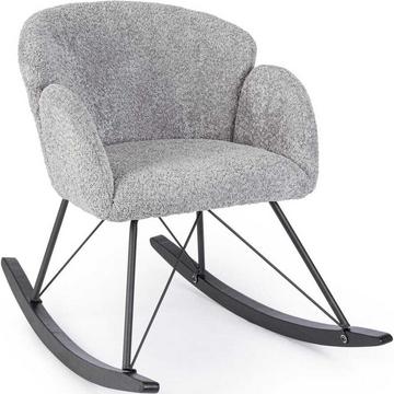Fauteuil à bascule Sibilla gris clair