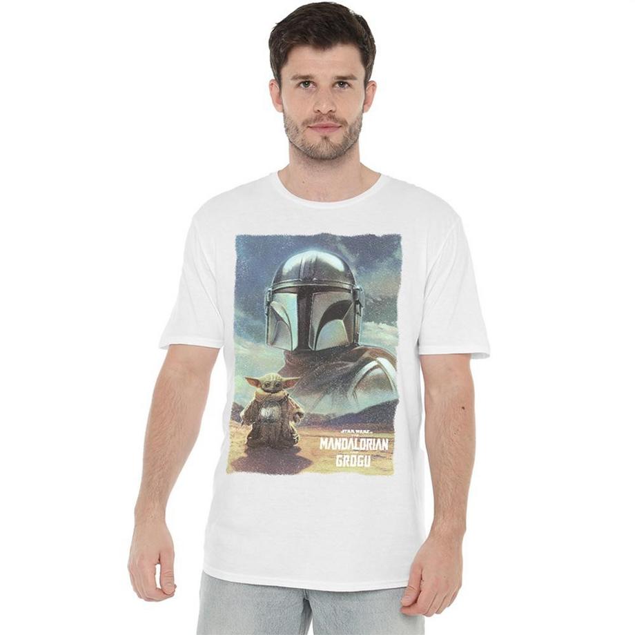 STAR WARS T-Shirt à Imprimé Graphique Mandalorian et Grogu  