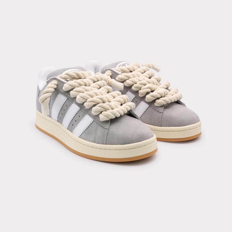adidas Campus 00s Core Black Rope Lace White Sneakers  