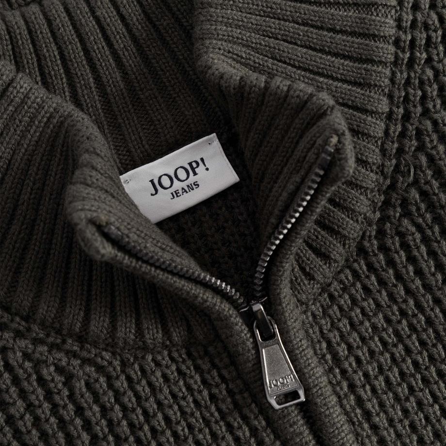 Joop Jeans Henrios Maglione Lavorato a Maglia Half-Zip Vestibilità Comoda  