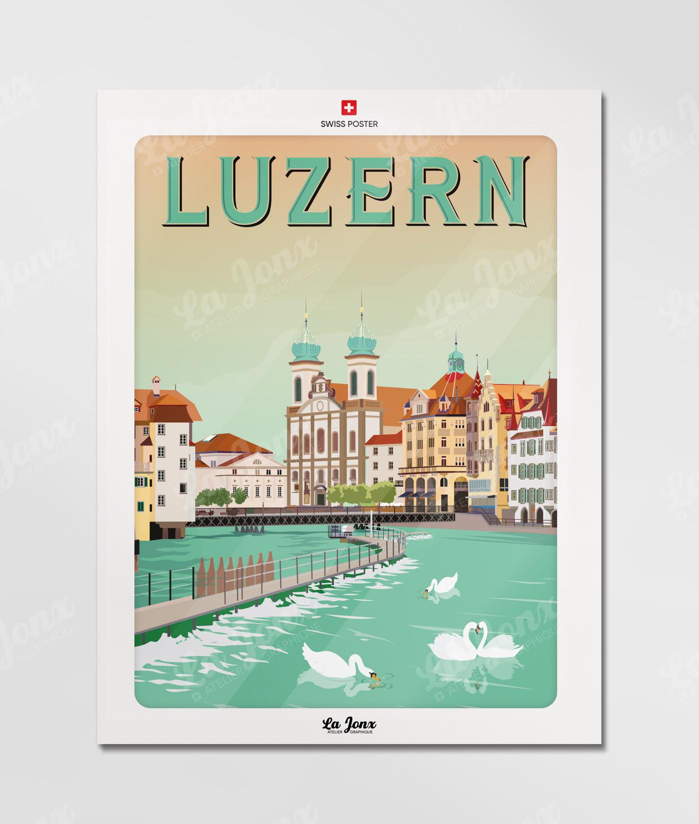 La-Jonx Poster Lucerne, La Reuss  