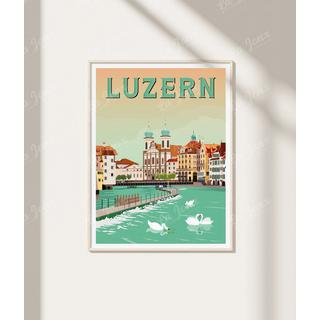 La-Jonx Poster Lucerne, La Reuss  