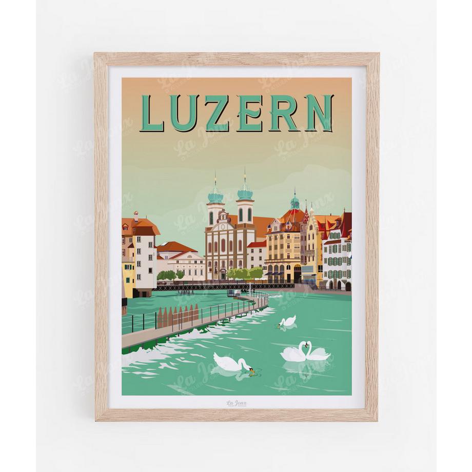 Affiche de Lucerne, La Reuss