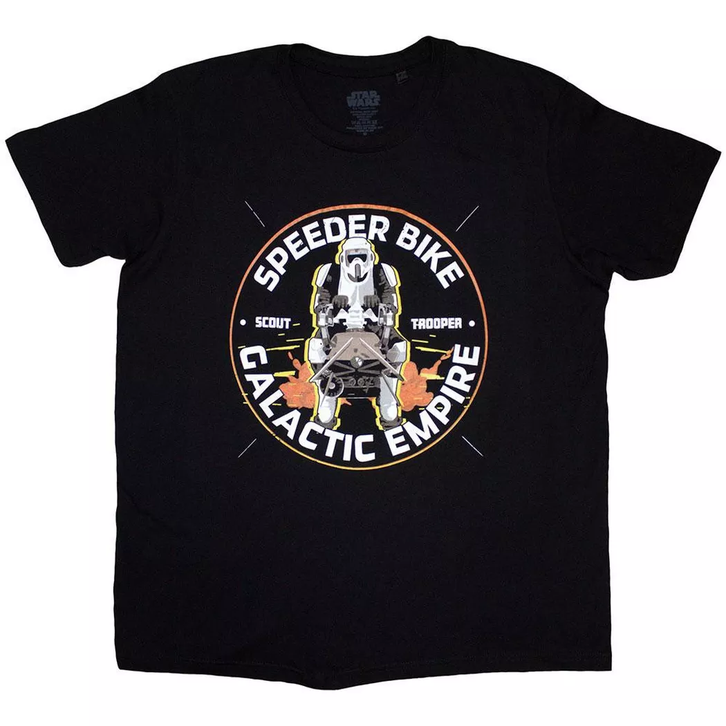 STAR WARS - Speeder Bike Galactic Empire T-Shirt, für Damen, Schwarz, Größe L