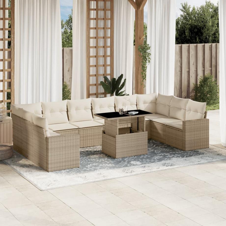 VidaXL Ensemble de canapés de jardin rotin synthétique  