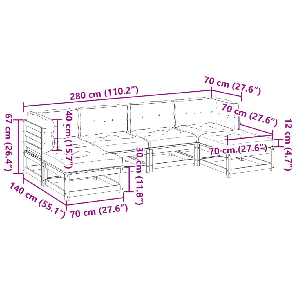 VidaXL Garten sofagarnitur holz  